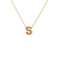 Initial S Gold Necklace - Necklaces