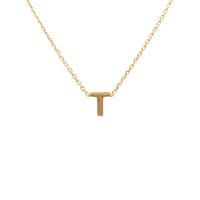 Dainty Initial T Gold Necklace from Daisy Lane showcasing elegant design and personalization