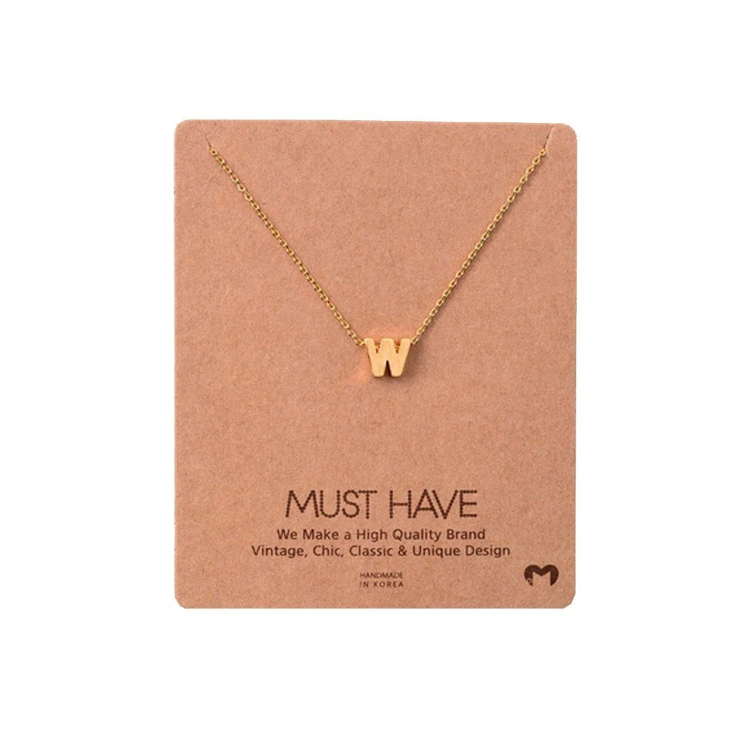 Elegant INITIAL W GOLD NECKLACE featuring a dainty initial, perfect for Daisy Lane lovers