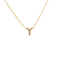 Dainty Initial Y Gold Necklace from Daisy Lane showcasing elegant gold initial design