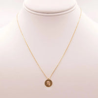 Gold Initial Necklace featuring the Virgo Zodiac Sign for personalized elegance