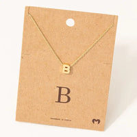 Gold letter B necklace from Personalized Dainty Letter Initial Jewelry Collection