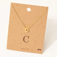 Gold letter C necklace from personalized dainty jewelry and initial necklaces collection
