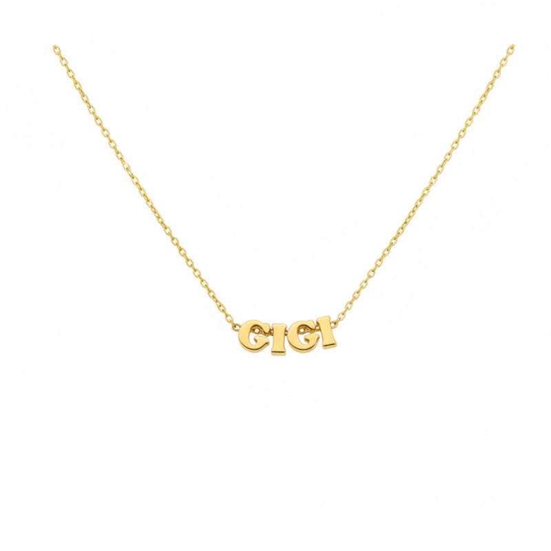 Gigi Golden Spirit Necklace with gold letter Cigi pendant for elegant style