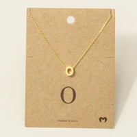 Gold letter O necklace with dainty chain, personalized initial jewelry for women