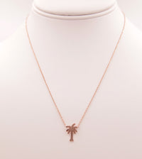 Dainty Palm Tree Necklace - Necklaces