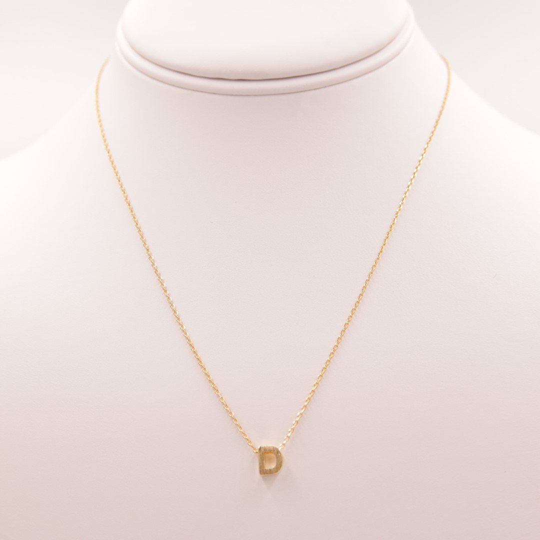 Initial D Gold Necklace - Necklaces
