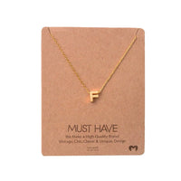 Gold INITIAL F necklace from Daisy Lane, a delicate piece in dainty initial necklaces