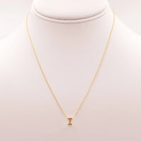 Gold INITIAL I necklace showcasing a delicate design, perfect for dainty initial necklaces by Daisy Lane