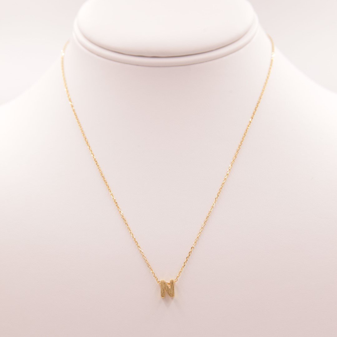 Initial N Gold Necklace - Necklaces