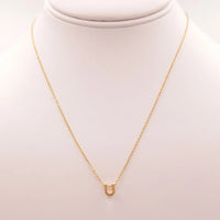 Dainty Initial U Gold Necklace from Daisy Lane featuring a small initial charm