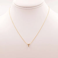 Dainty Initial Y Gold Necklace featuring a gold design with a small white pearl from Daisy Lane