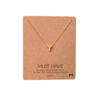 Dainty Initial Y Gold Necklace featuring a heart charm from Daisy Lane collection