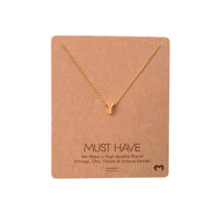 Initial Y Gold Necklace