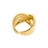 Gold-plated cross ring adjustable gold ring for versatile style and comfort