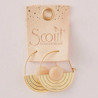 Gold-toned semicircular hoop earrings from Scout Curated Wears for boho free spirit style