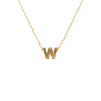 Elegant Initial W Gold Necklace with a gold V pendant from Daisy Lane’s collection