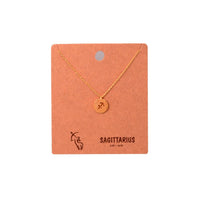 Gold Sagittarius Zodiac Sign Necklace showcasing elegant design and astrological significance