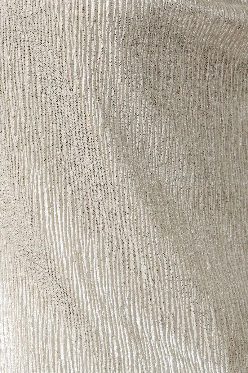 Gray corduroy texture in cowl neck spaghetti strap mini dress