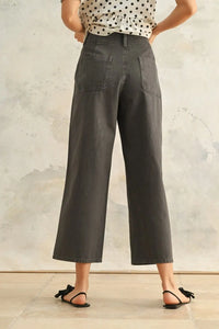 Gray high waisted baggy wide leg pants for a relaxed, stylish look