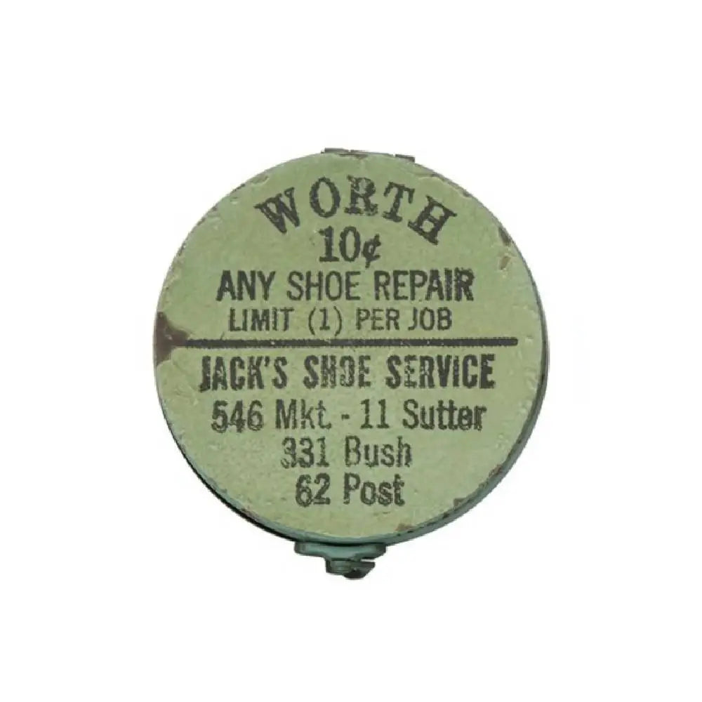 Green metal knob on a black and white sign for Daisy Lane Vintage Decorative Box