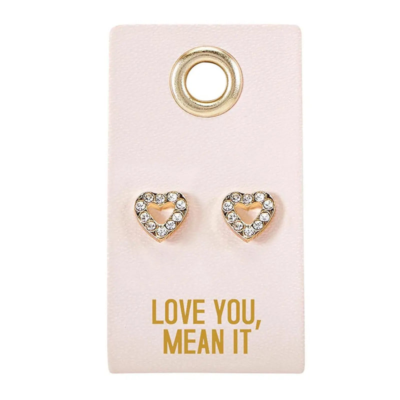 Heart-shaped stud earrings from LOVE WEDDING EARRING collections, perfect for women’s boho chic clothing