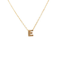 Initial E Gold Necklace - Necklaces