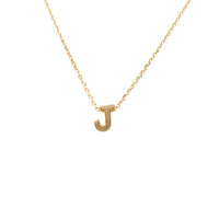 Dainty Initial J Gold Necklace from Daisy Lane elegantly showcased in a product display