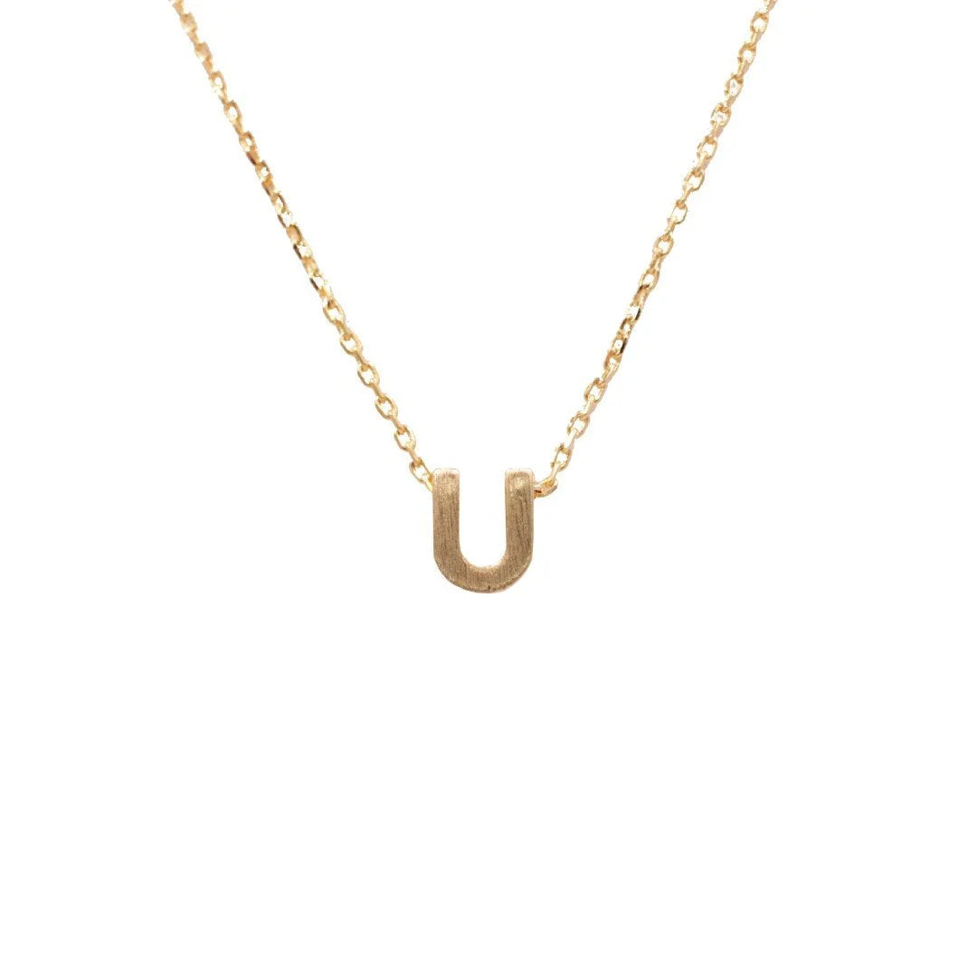 Dainty Initial U Gold Necklace from Daisy Lane showcasing elegant personal style