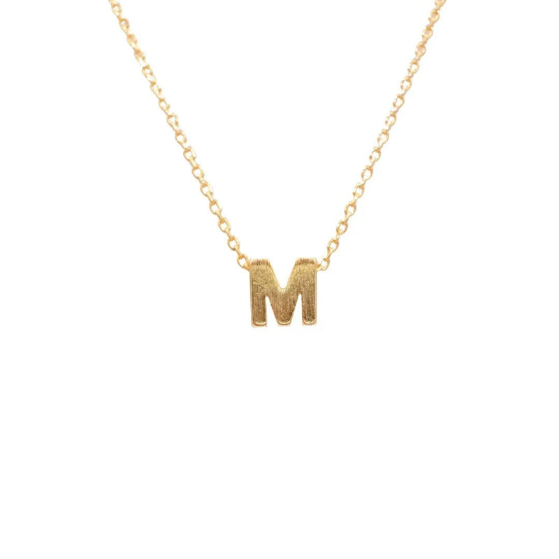 Dainty Initial M Gold Necklace from Daisy Lane showcasing elegant initial design