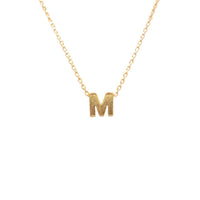 Initial M Gold Necklace - Necklaces