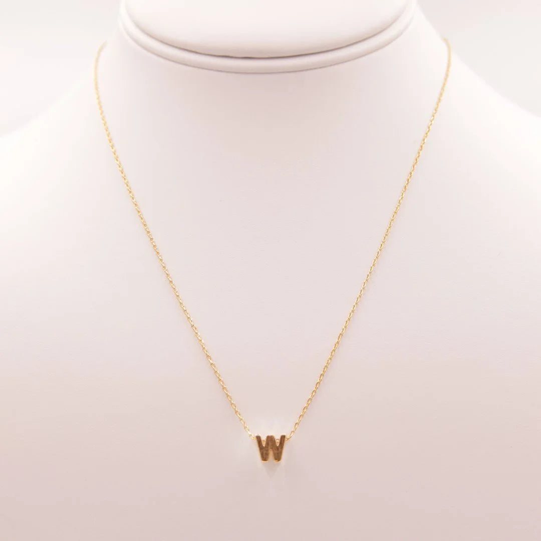 Dainty Initial W Gold Necklace from Daisy Lane, showcasing elegant personalized design