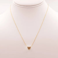 Dainty Initial W Gold Necklace from Daisy Lane, showcasing elegant personalized design