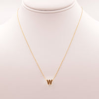 Initial W Gold Necklace - Necklaces