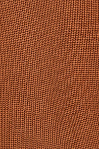 Warm rust-orange ribbed knitted fabric for a boho deep v neck tank top