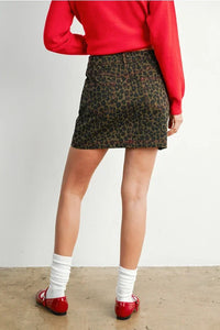 Leopard print mini skirt from LEOPARD PRINT BUTTONED MINI SKIRT, perfect for women’s boho chic clothing