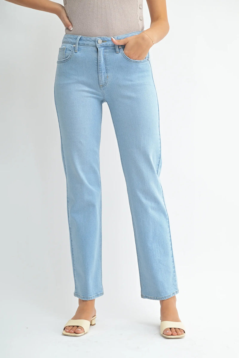 Light blue denim jeans for women’s boho chic clothing from Shop Daisy