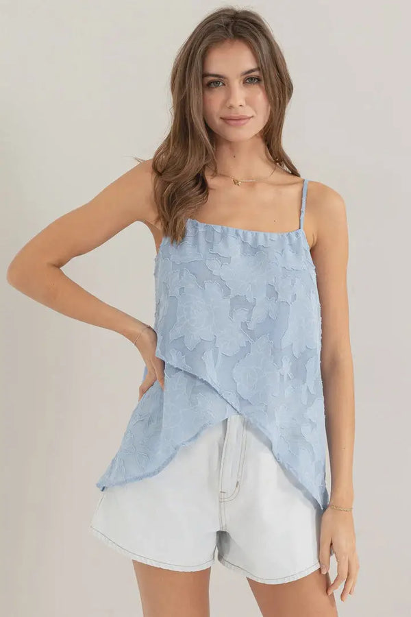 Organza Jacquard Asymmetrical Cami Top Boho Chic Shop Daisy Lane