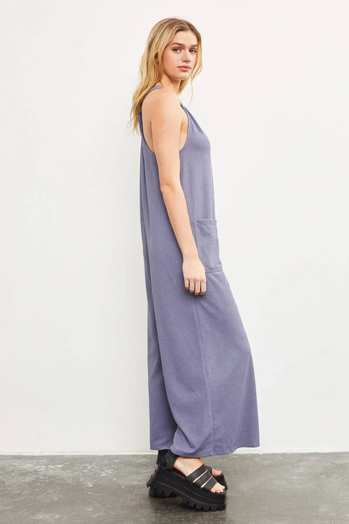 Long lavender sleeveless maxi dress from Shop Daisy, ideal for women’s boho chic clothing