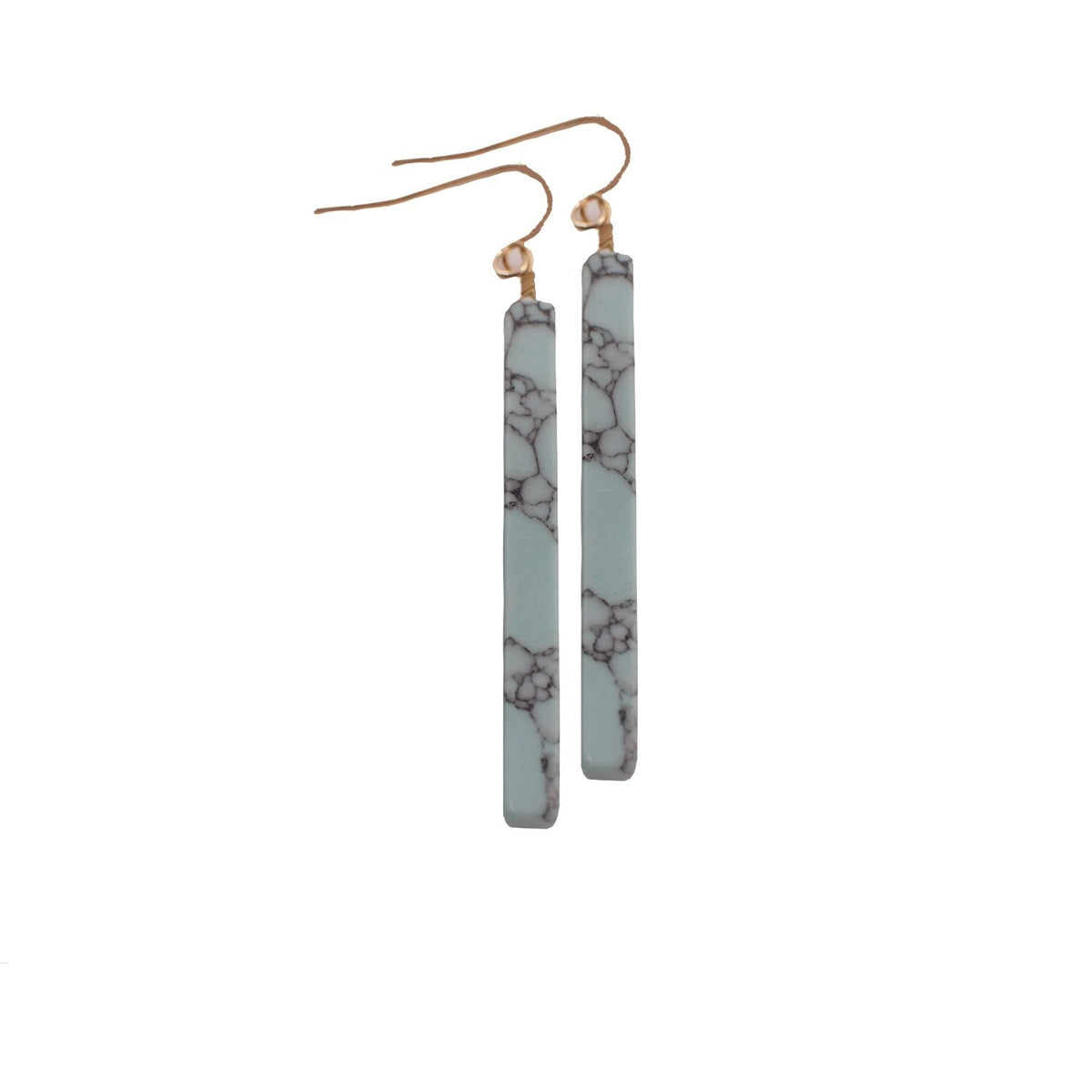 Turquoise Marble Earrings - Earrings