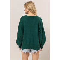 Trendy long sleeve oversized sweater top