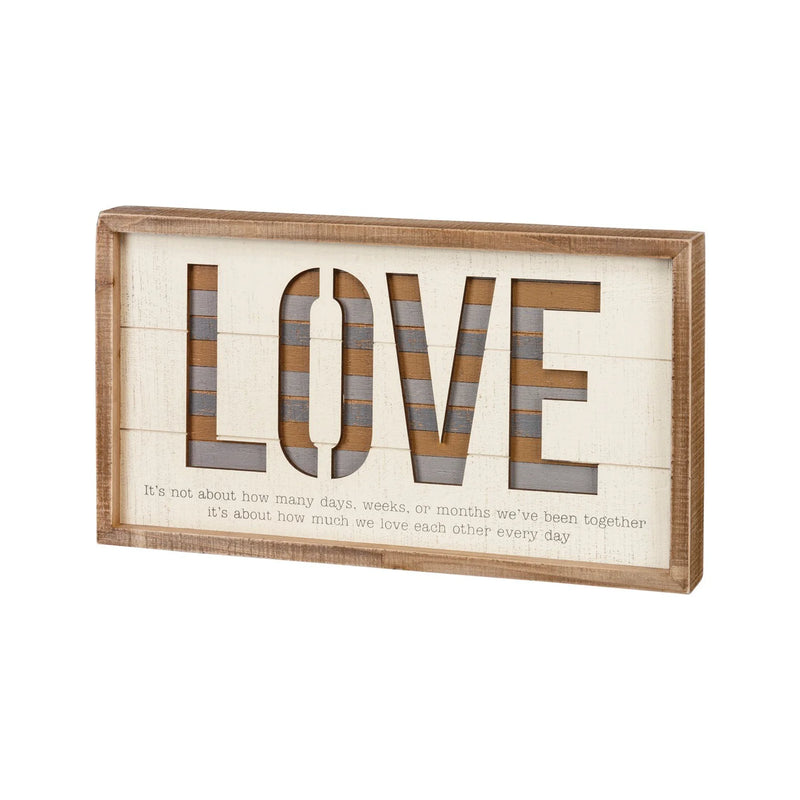 Love Each Other Every Day Box Sign with inspiring message about love as the answer