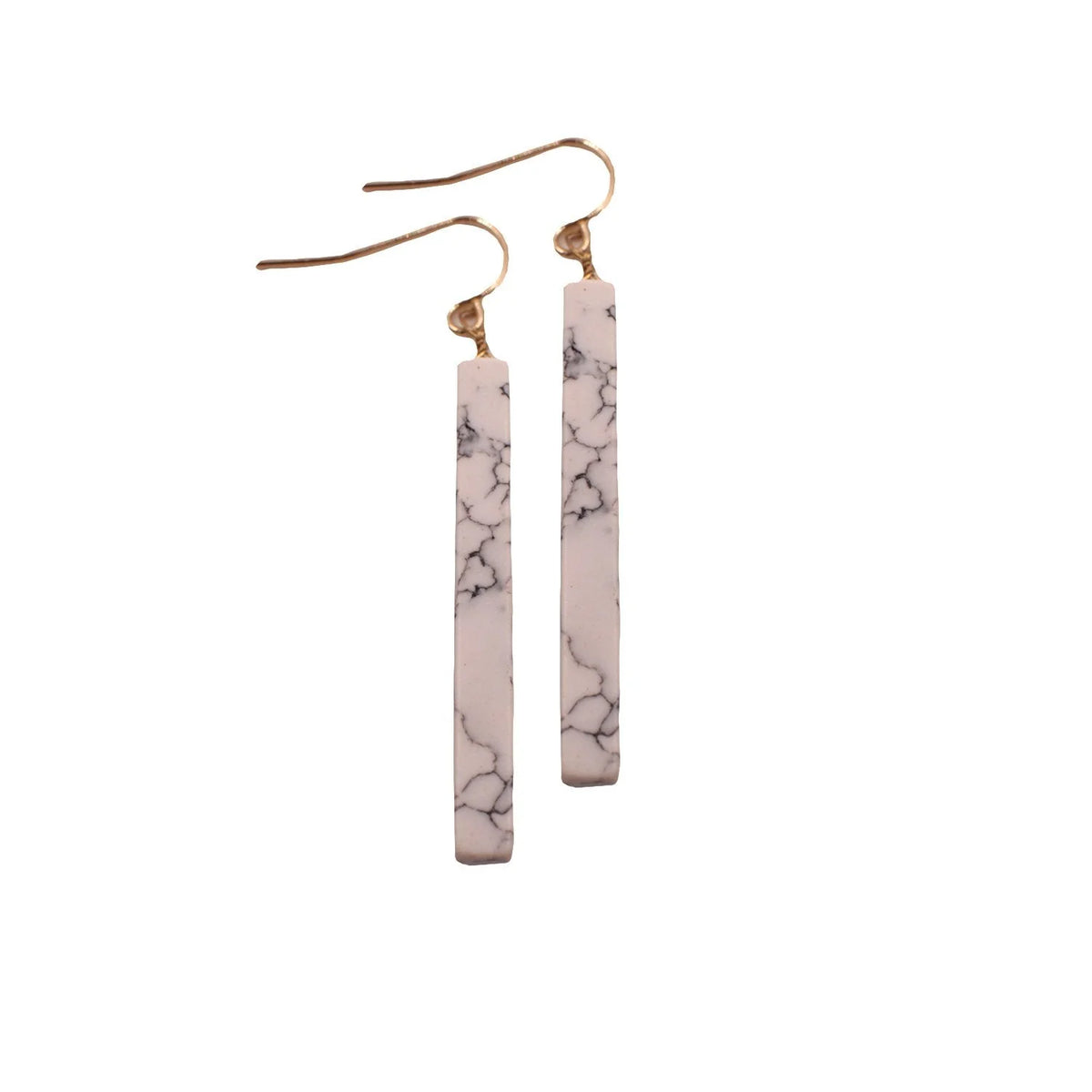 Elegant White Marble Earrings displayed, showcasing exquisite marble design and craftsmanship