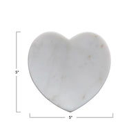 Marble heart shaped coasters elegantly arranged in a Marble Heart Shaped Dish