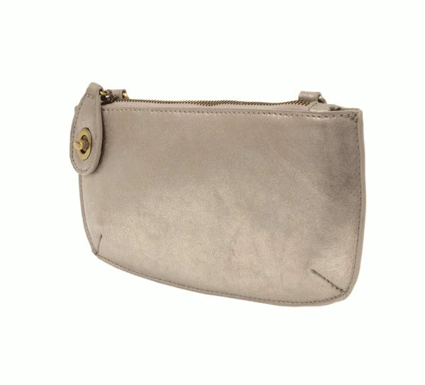 Lustre Lux Mini Pouch in Tau Suede, perfect for a boho-inspired look