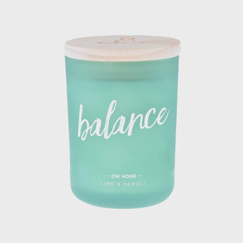 Mint-colored neroli candle with wooden lid, emitting a zesty fragrance for relaxation