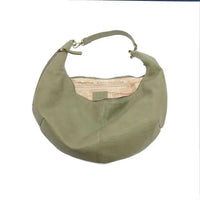 Olive green vegan leather Rhea Slouchy Crescent Shoulder Crossbody Bag for elegant style