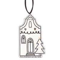 Ceramic ornament of a house design with a Christmas tree, ideal Christmas gift box