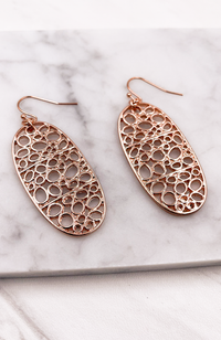 Bubbles Oval Earrings - Rose - Gold - Earrings