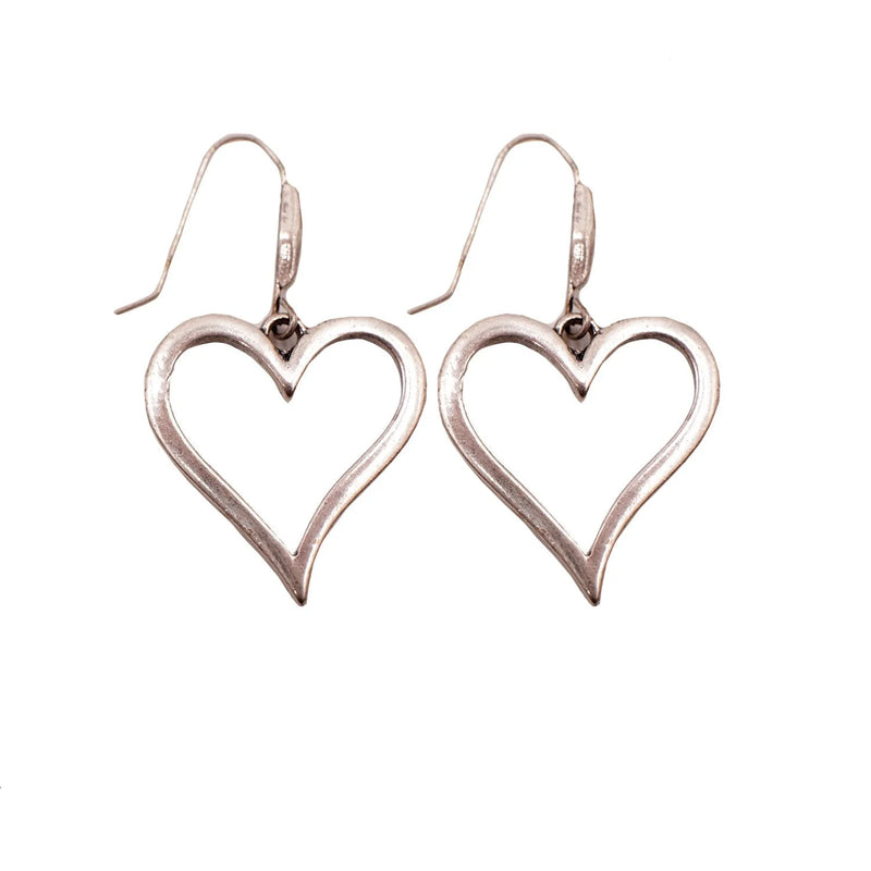 Elegant Silver Heart Earrings showcasing a beautiful heart-shaped design for any occasion